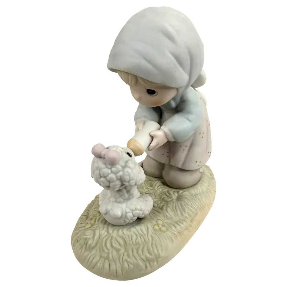 1987 Precious Moments Feed My Sheep Members Only‎ Figurine W/ Original Box & Tag